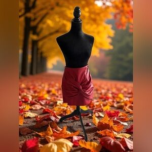 🥂Zara Chic Burgundy Mini Skirt🥂